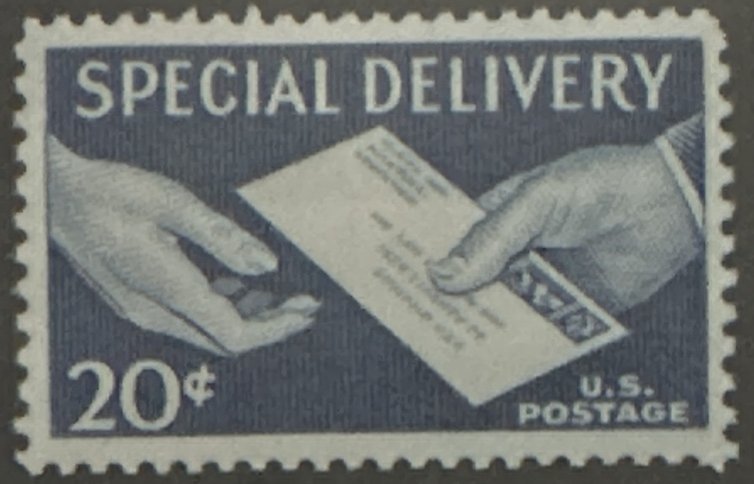 Scott #E20 1954 20¢ Hands and Letter MNH OG VF