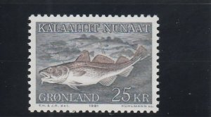 Greenland  Scott#   140  MNH  (1981 Codfish)