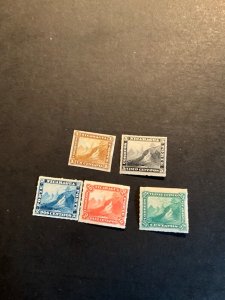 Stamps Nicaragua Scott #8-12 hinged