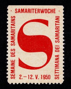 REKLAMEMARKE GERMANY POSTER STAMP SAMARITERWOCHE (SAMARITAN WEEK) 1950 MNH-OG