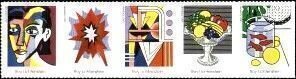 U.S.#5792-96 (5796b) Roy Lichtenstein 63c FE Horiz.Strip of 5, MNH.