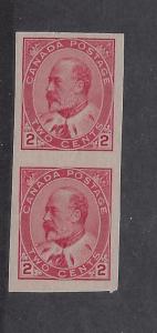 Canada, 90a, King Edward VII Imperf Pair,**Hinged**