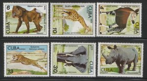 Cuba 1978 African Fauna Havana Zoo Sc 2215-2218, C307-C308 MNH A509