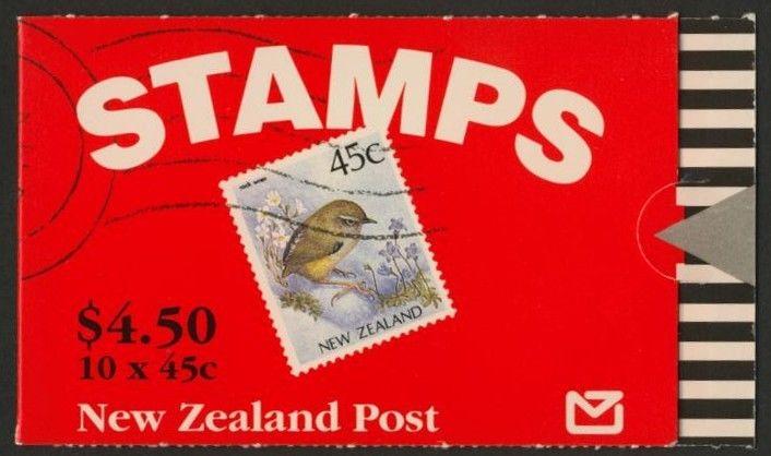 New Zealand 924b Booklet W37bz (II on cover) MNH Rock Wren, Bird