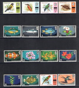 1972 British Solomon Islands - Yvert et Tellier #277-92 - Flora and Fauna - 15 V