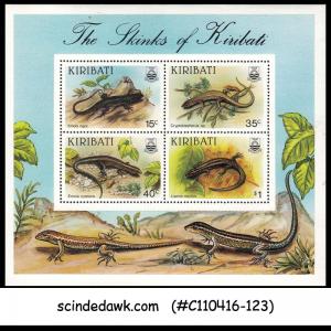 KIRIBATI - 1987 LIZARDS / REPTILES - MINIATURE SHEET MINT NH