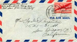 United States Fleet Post Office 6c Transport 1946 U.S. Navy Navy 939 Orate, G...