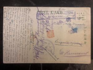 1919 Aonogahara Japan POW RPPC Postcard Cover WW1 German prisoner To Han Germany