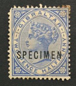 MOMEN: GIBRALTAR SG #11s SPECIMEN 1886-7 UNUSED LOT #191839-375