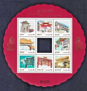 CANADA - 2013 CHINATOWN GATES - MIN. SHEET MINT NH