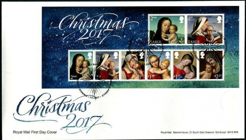 HERRICKSTAMP GREAT BRITAIN Sc.# 3665 Christmas 2017 First Day Cover