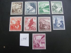 Germany 1938 MNH SC B123-B131 SET VF/XF 100  (174)