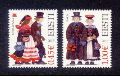 Estonia Sc# 726-7 MNH Folk Costumes 2013