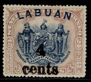 NORTH BORNEO - Labuan EDVII SG134c, 4c on 24c black & lilac-brwn M MINT. Cat £38