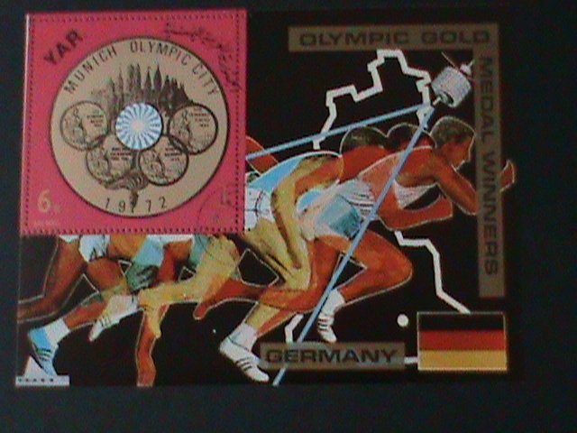 ​YEMEN-1972 OLYMPIC GAMES-MUNICH'72 -GERMANY-CTO S/S VERY FINE-FANCY CANCEL