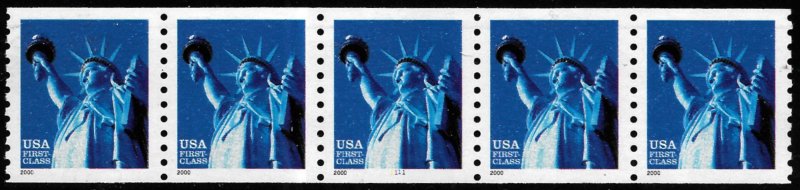 Scott 3452  (37¢) Lady Liberty PNC/5 Plate #1111, MNH