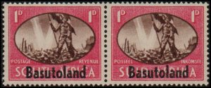 Basutoland 29 - Mint-H - 1p Victory Issue (Pair) (1945) (cv $0.70)