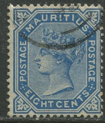 Mauritius - Scott 73 - QV Definitive -1893 - FU - Single 8c Stamp