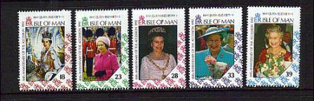 Isle of man Scott #494-98  Queen Elizabeth II   MNH
