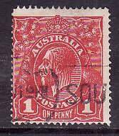 Australia-Sc#61- id10-used 1p rose KGV-1918-23-