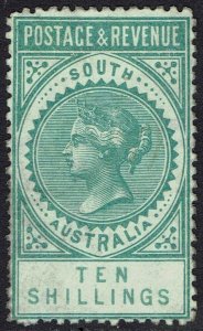 SOUTH AUSTRALIA 1886 QV POSTAGE & REVENUE 10/- PERF 11½ - 12½