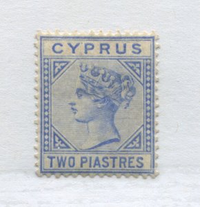 Cyprus QV  1884 2 piastres mint o.g. hinged