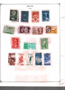 Collection, BRAZIL Part C Scott Album Page, 1959/1972, Cat $206, Mint & Used