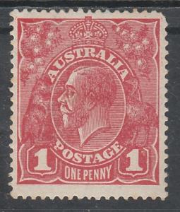 AUSTRALIA 1916 KGV 1D DIE II ROUGH PAPER 