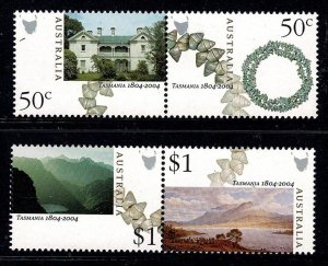 Australia 2004 Tasmania 200 Years  Set of 4 MNH