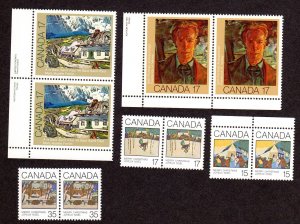 CANADA Scott # 870-888, MNH, Face = $ 2.02 Lot 230713-33