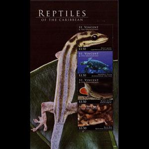 ST.VINCENT 2013 - Scott# 3886 S/S Reptiles NH