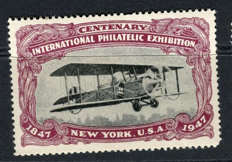 USA; 1947 early New york Philatelic Expo Centenary stamp Mint MNH value