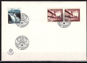 Sweden, Scott cat. 1039-1040. Waterfall & Village issue. First Day Cover. ^