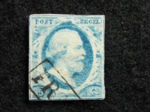 NETHERLANDS - SCOTT# 1 - USED - CAT VAL $35.00