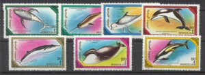 Mongolia 1855-61 MNH Fishes/Whales SCV4.25