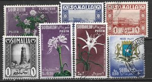 COLLECTION LOT 21410 SOMALIA 7 MH/USED STAMPS 1950+