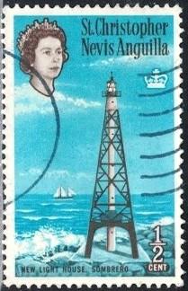 New Lighthouse, Sombrero, St. Kitts-Nevis stamp SC#145 used