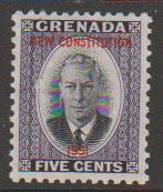 Grenada  George VI SG 189  lightly mounted mint  - Constitution Opt