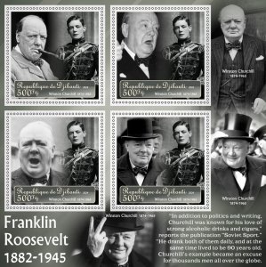 Stamps. Winston Churchill ,Franklin Roosevelt 2024 year 1+1 sheet perforated NEW