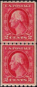 411 Mint,OG,H... Line Pair... SCV $55.00... VF/XF