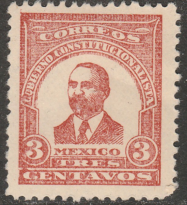 MEXICO 3¢ 1914 MADERO ESSAY, NEVER ISSUED. UNUSED, H ORIGINAL GUM. VF..(1035)