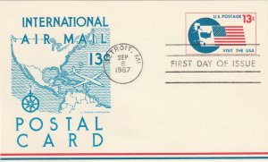 Scott# UXC8 US Airmail Postal Card FDC Anderson Cachet