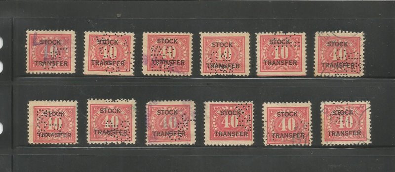 12 x #RD8 STOCK TRANSFER STAMPS