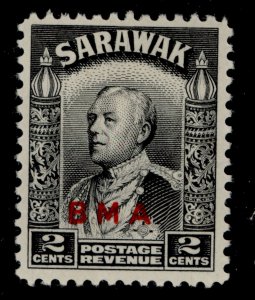 SARAWAK GVI SG127, 2c black, LH MINT.