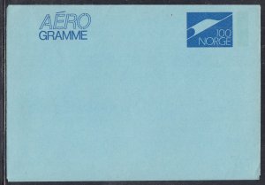 Norway - Unused 1 Kr Aerogramme, Light Blue