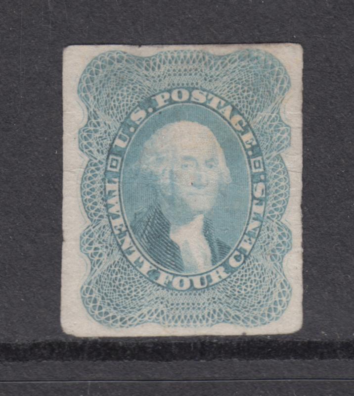 US Sc 37P3 MNG. 1860 24c lilac Washington Proof on India Paper, PF Cert