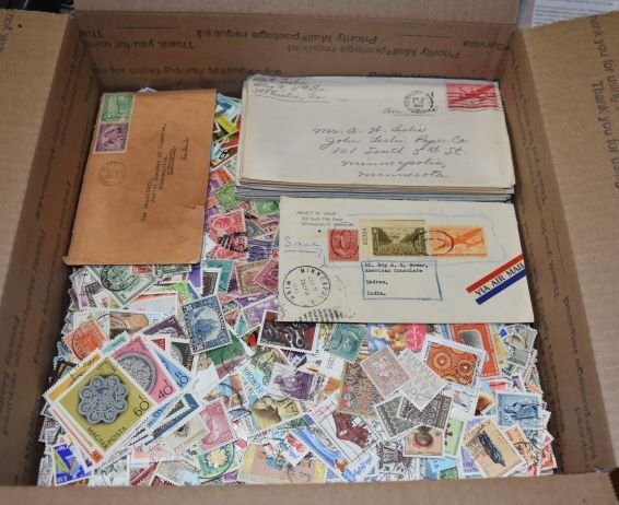 Doyle's_Stamps: Box Lot of Miscellaneous 19th/20th Century Covers & Used Stamps