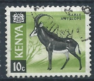 Kenya 1966 - 10c Sable Antelope - SG21 used