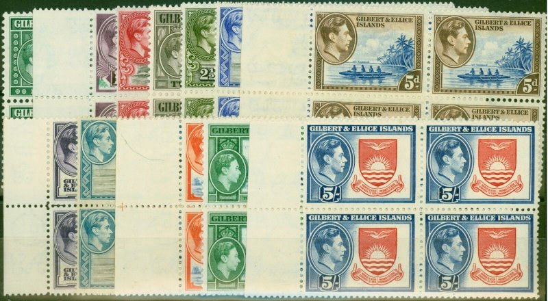 Gilbert & Ellice Islands 1939 Set of 12 SG43-54 Fine MNH Blocks of 4 