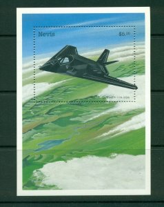 Nevis #1081 (1998 Lockheed F-117A plane sheet) VFMNH CV $4.10